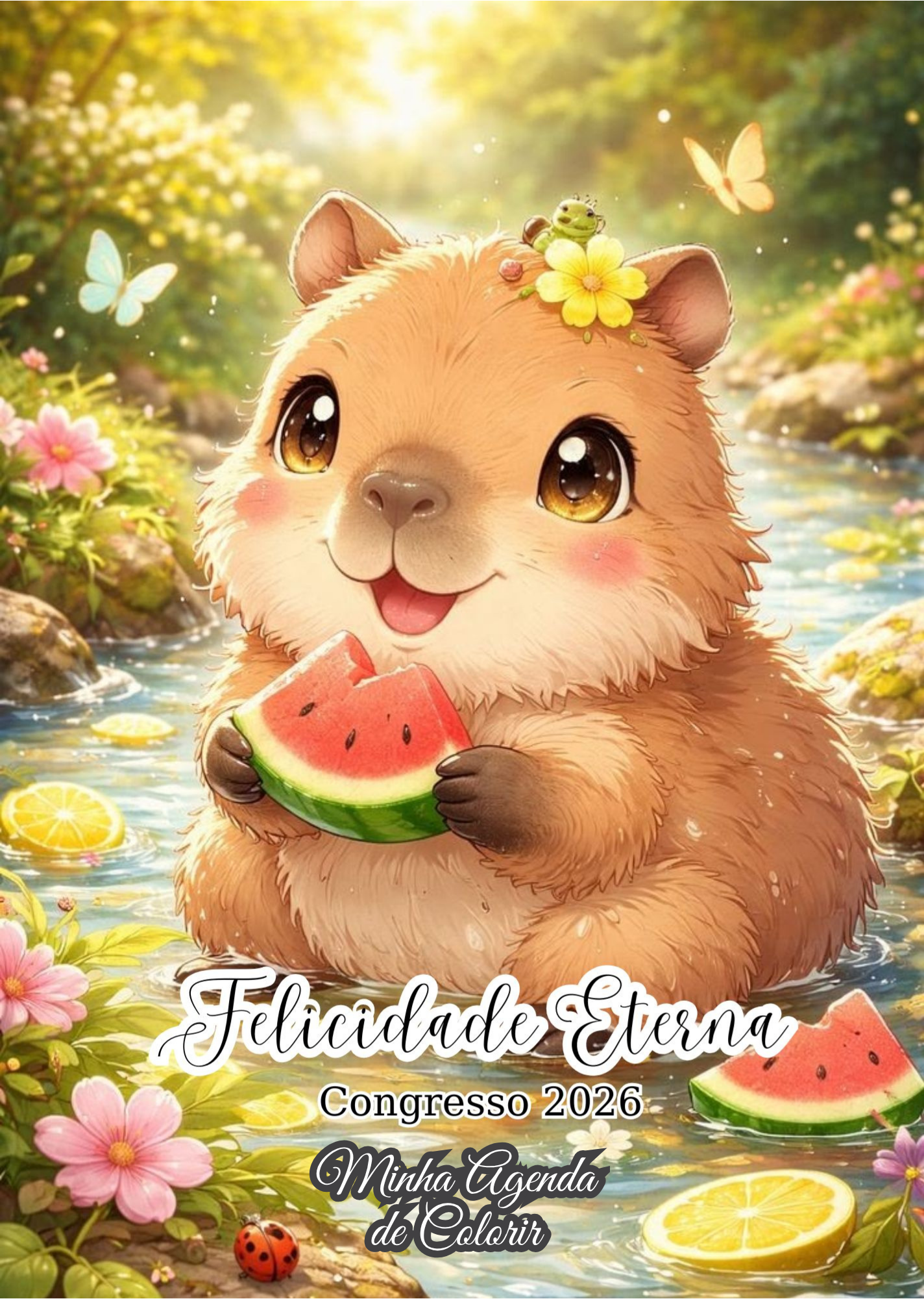 Agenda de Colorir Infantil - Congresso 2026 Opção 02